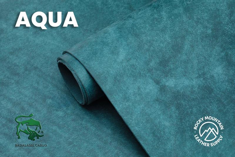 Pueblo leather in Aqua