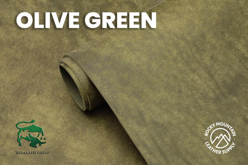 Pueblo leather in Olive Green