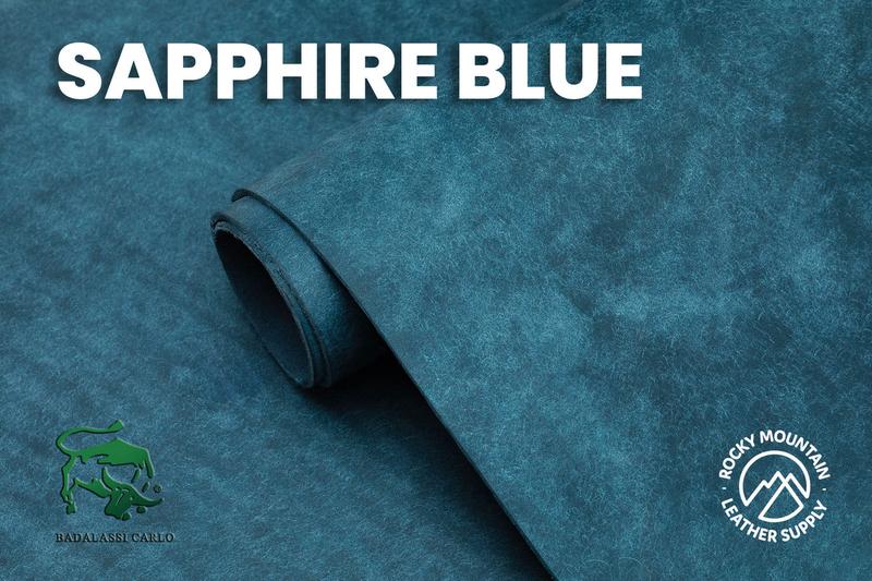 Pueblo leather in Sapphire Blue