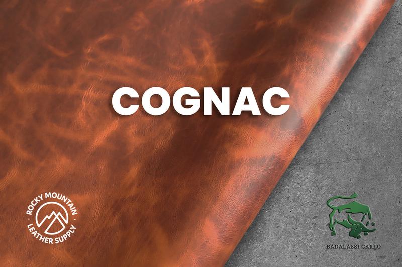 Waxy leather in Cognac