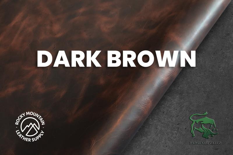 Waxy leather in Dark Brown