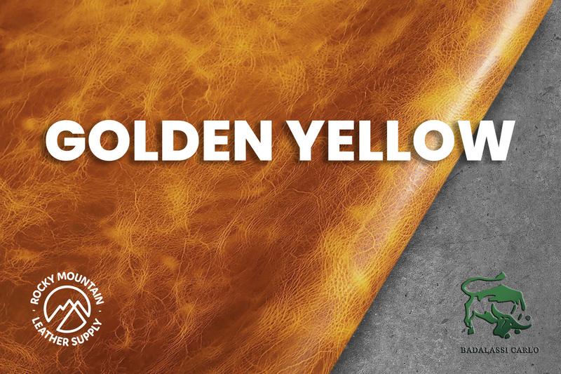 Waxy leather in Golden Yellow