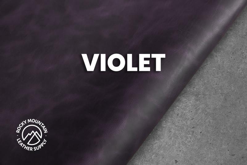 Waxy leather in Violet