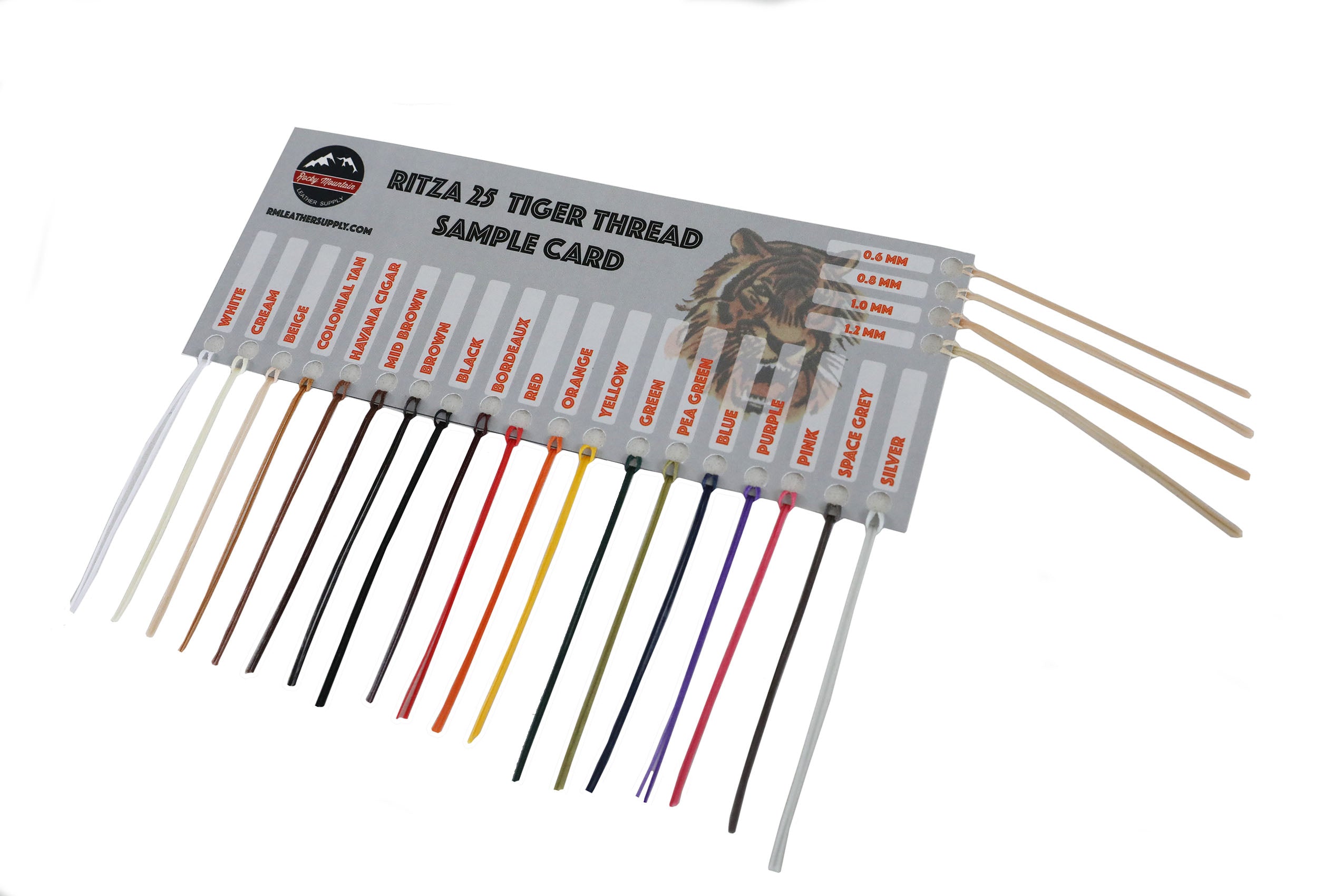 Ritza Tiger thread colour sample card